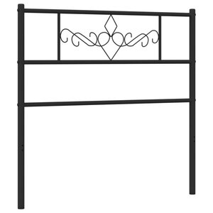 vidaXL Tête de lit métal noir 80 cm