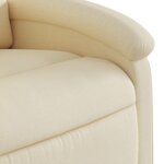 vidaXL Fauteuil inclinable électrique Crème Tissu