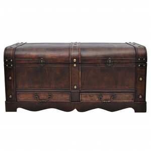 Vidaxl coffre de rangement bois marron 90 x 51 x 42 cm