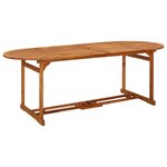 vidaXL Table à dîner de jardin 220x90x75 cm Bois d'acacia massif