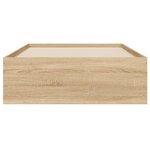 vidaXL Cadre de lit et tiroirs chêne sonoma 90x200cm bois d'ingénierie
