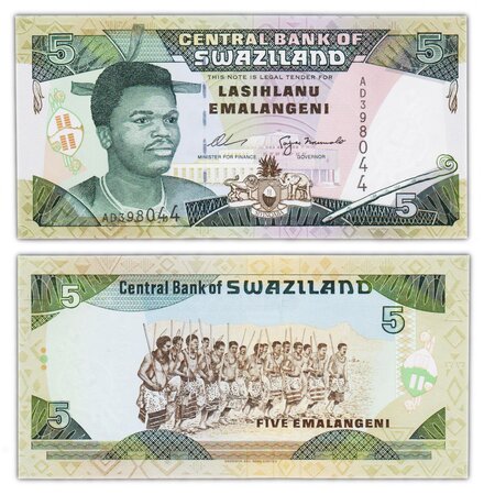 Billet de Collection 5 emalangeni 1995 Swaziland - Neuf - p23