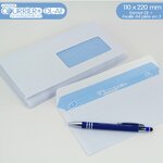 Lot de 500 Enveloppes blanches DL avec FENÊTRE - gamme Courrier+