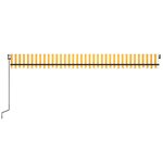 vidaXL Auvent automatique capteur de vent LED 600x350cm Jaune et blanc