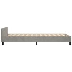 vidaXL Cadre de lit avec tête de lit Gris clair 80x200 cm Velours