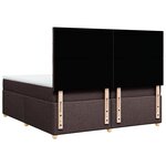 vidaXL Sommier à lattes de lit avec matelas Marron foncé 200x200 cm