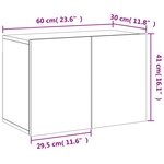 vidaXL Meuble TV mural blanc 60x30x41 cm