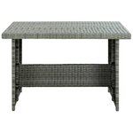 vidaXL Salon de jardin 6 Pièces avec coussins résine tressée gris