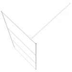 vidaXL Paroi de douche Blanc 90x195 cm Verre ESG transparent