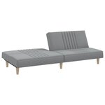 vidaXL Canapé-lit à gris clair tissu