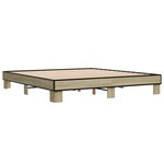 vidaXL Cadre de lit chêne sonoma 180x200 cm bois d'ingénierie et métal