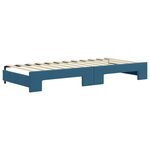 vidaXL Lit de jour avec lit gigogne bleu 80x200 cm velours
