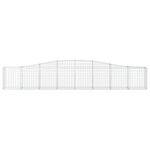 vidaXL Paniers à gabions arqués 3 Pièces 400x30x60/80 cm Fer galvanisé