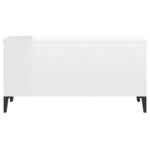 vidaXL Table basse Blanc brillant 90x44 5x45 cm Bois d'ingénierie