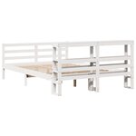 vidaXL Cadre de lit sans matelas blanc 160x200 cm bois de pin massif