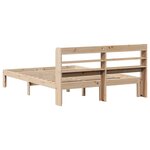 vidaXL Cadre de lit avec tête de lit 140x190 cm bois de pin massif