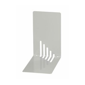 Lot de 2 Serre-livres Métal étroits 14 x 8,5 x 14 cm Gris MAUL