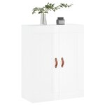 vidaXL Armoire murale blanc brillant 69 5x34x90 cm bois d'ingénierie