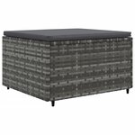 vidaXL Salon de jardin 6 Pièces avec coussins Gris Résine tressée