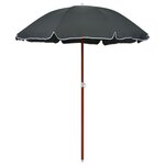 vidaXL Parasol avec mât en acier 180 cm Anthracite