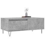 vidaXL Table basse Gris béton 90x50x36 5 cm Bois d'ingénierie