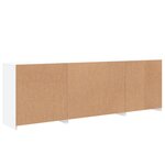vidaXL Buffet avec lumières LED blanc 202x37x67 cm