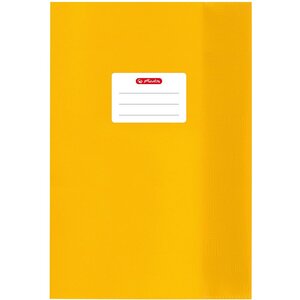 Protège-cahiers format A5 gravé paille PP Jaune HERLITZ