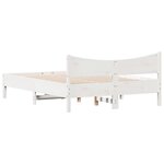 vidaXL Cadre de lit sans matelas blanc 120x190 cm bois de pin massif