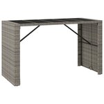 vidaXL Ensemble de bar de jardin 9 Pièces avec coussins gris poly rotin