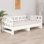 vidaXL Lit coulissant blanc bois de pin massif 2x(90x200) cm