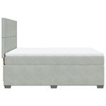 vidaXL Sommier à lattes de lit et matelas Gris clair 140x200cm Velours