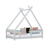 Lit cabane enfant TAHUKA 90 x 180 gris clair