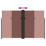 vidaXL Auvent latéral rétractable marron 220x600 cm