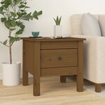 vidaXL Tables d'appoint 2Pièces Marron miel 40x40x39cm Bois massif de pin