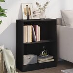 vidaXL Bibliothèque Noir 60x24x76 cm Bois d'ingénierie