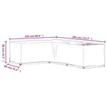 vidaXL Housse de salon de jardin en forme de L 18 œillets 220x285x80cm