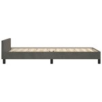 vidaXL Cadre de lit avec tête de lit Gris foncé 100x200 cm Velours