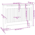 vidaXL Cache-radiateur noir 112x19x81 5 cm MDF