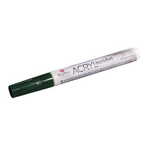 Crayon - feutre acrylique vert foncé Pointe ronde 2 - 4mm avec soupape