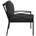 vidaXL Chaise de jardin avec coussins gris 68x76x79 cm acier