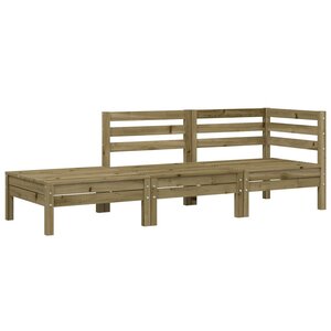 vidaXL Canapé de jardin 3 places bois de pin imprégné