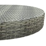 vidaXL Ensemble de bar de jardin 5 Pièces et coussins Résine tressée Gris