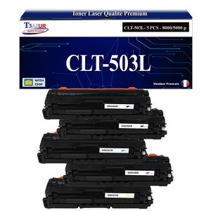 T3AZUR - 5x Toners compatibles avec Samsung CLT-503L pour Samsung ProXpress C3010ND C3060FR