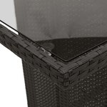 vidaXL Ensemble de bistro de jardin 9 Pièces coussins noir poly rotin