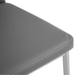 Lot de 6 chaises siège de salon cuisine salle à manger design élégant avec brillant gris 08_0000167