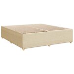 vidaXL Sommier à lattes de lit avec matelas Crème 180x200 cm Tissu