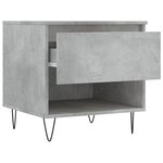 vidaXL Tables basses 2 Pièces gris béton 50x46x50 cm bois d'ingénierie