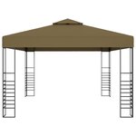 vidaXL Tonnelle avec guirlande lumineuse à LED 3x4 m Taupe