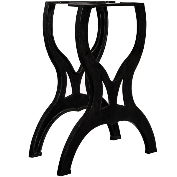 vidaXL Pied de table de salle à manger 2 Pièces Cadre en X Fonte