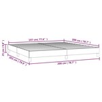 vidaXL Cadre de lit Marron foncé 200x200 cm Tissu